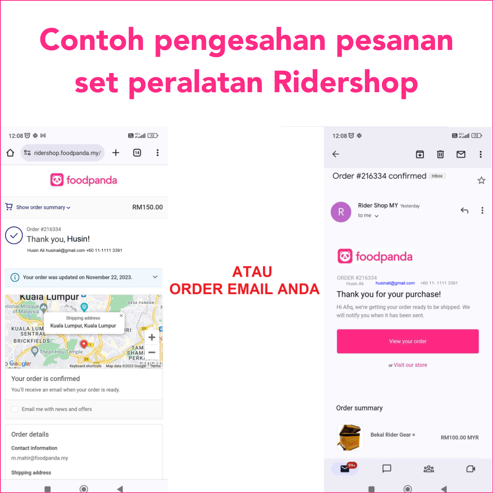 Contoh Dokumen | pandariders | foodpanda MY
